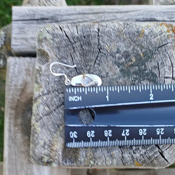 Sterling Silver 925 Flip Flop Hook Earrings - Picture 5 of 6